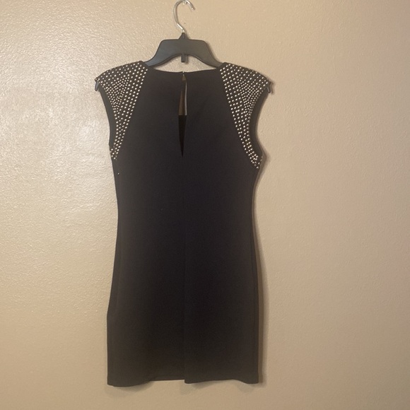 Marilyn Monroe cocktail dress. Black w/gold brads on shoulders. - Picture 5 of 5